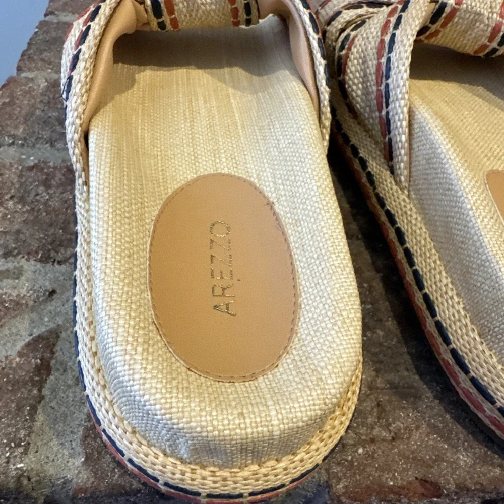 Arezzo Women's Reagan Footbed Sandals US 7.5B Multicolor #531